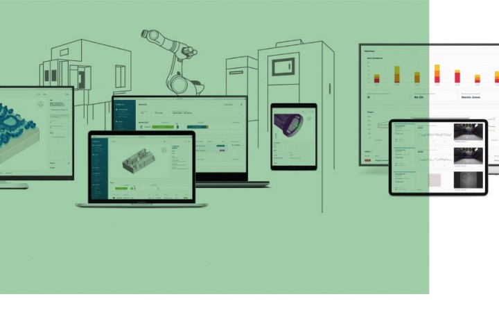 Mockup of Oqton's software interface